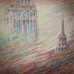 Window view series the Wind oil on canvas Eshurin Rostislav  Из серии Вид из окна Ветер холст, масло Ешурин Ростислав